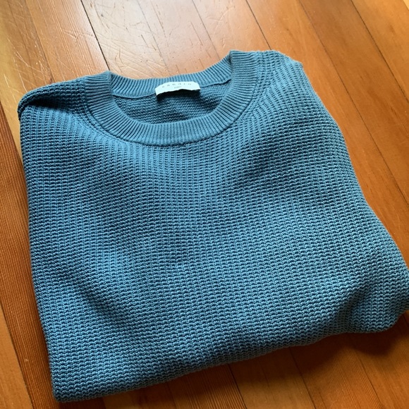 Sandro Paris Blue Crewneck Sweater 100% Cotton - Picture 9 of 9